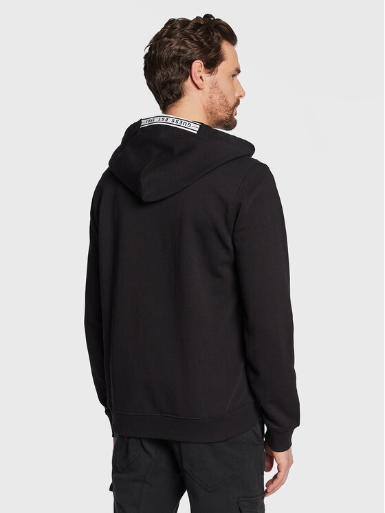 Guess Guess Džemperis Brooks M3RQ48 KBK32 Juoda Slim Fit