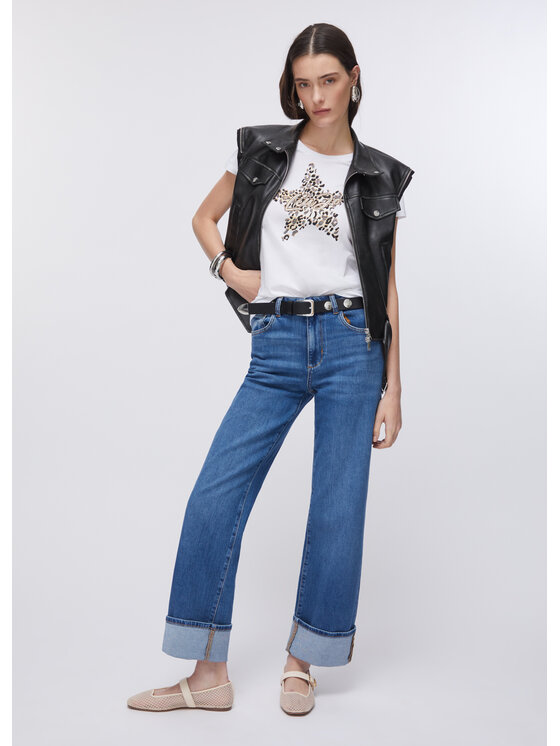 Liu Jo Liu Jo T-shirt WA6493JS923P9656 Bianco Regular Fit