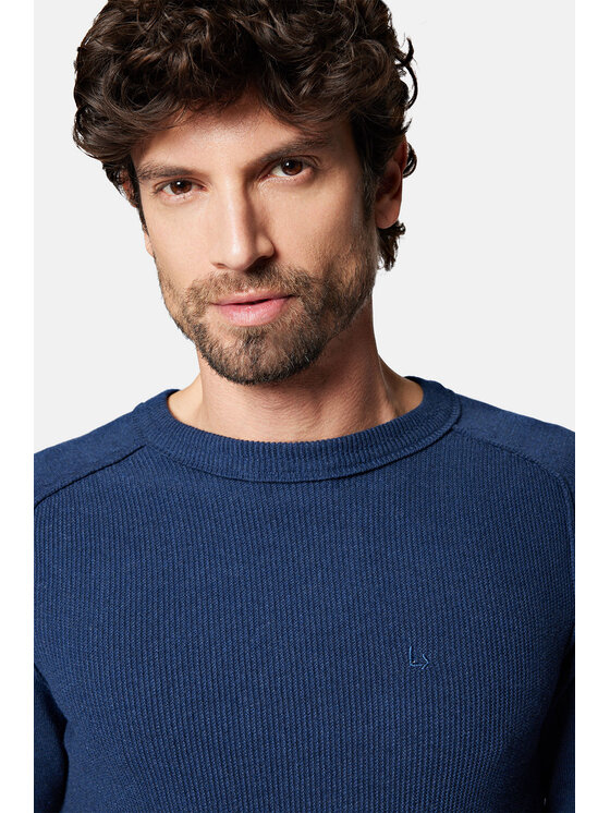 Lancerto Lancerto Sweter Andrei SW073223000097 Granatowy Regular Fit
