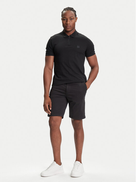 BOSS BOSS Pantalon scurți din material 50536723 Negru Slim Fit