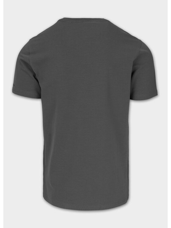 PITBULL PITBULL T-Shirt Koszulka męska Slim Fit MINIMAL L Szary Regular Fit