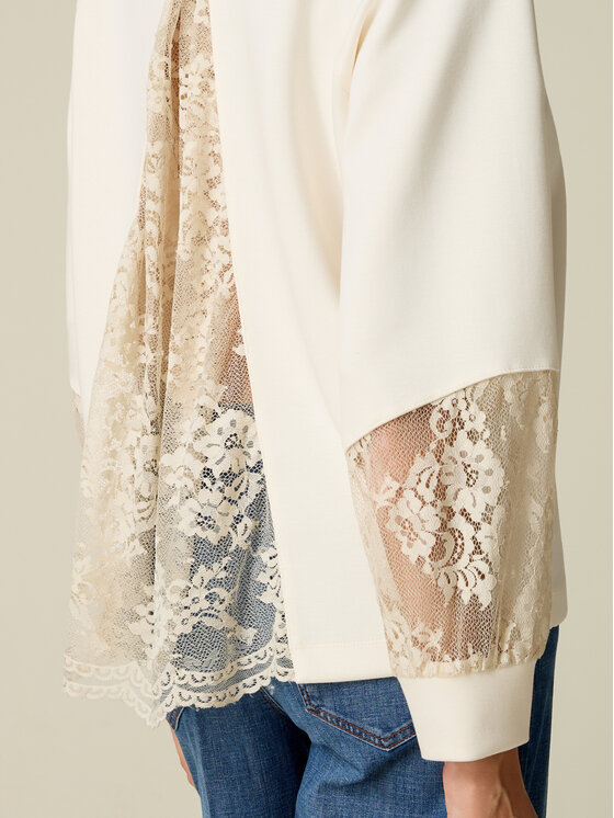 Oltre Oltre Bluza G811J005033N021 Biały Regular Fit