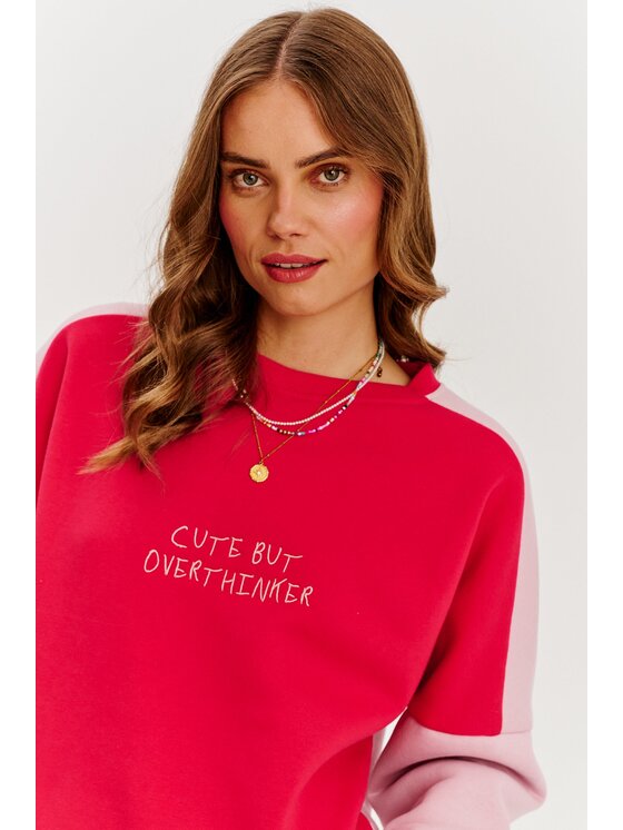 NAOKO NAOKO Bluza Overthinker Czerwony Regular Fit