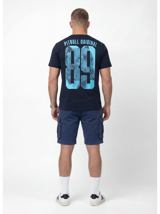 PITBULL PITBULL T-Shirt EIGHTY NINE DOG Granatowy Regular Fit