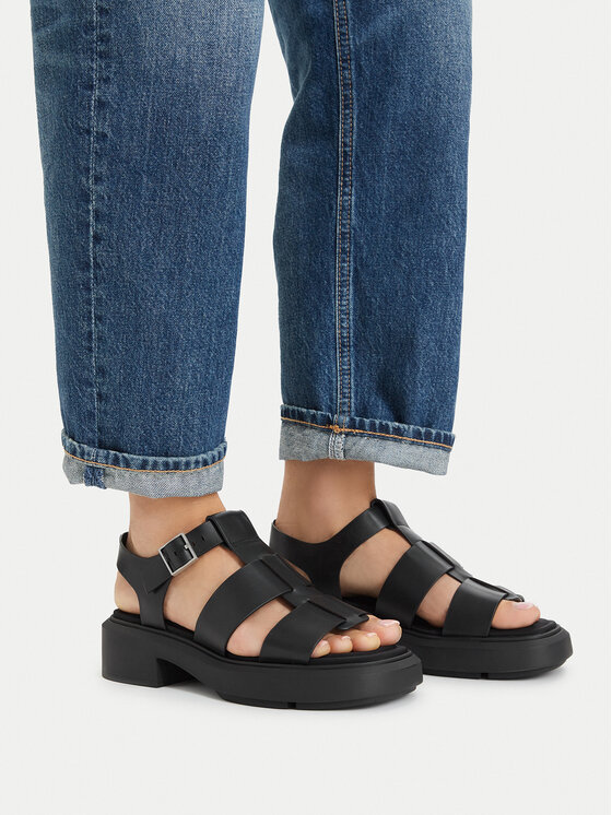 Calvin Klein Calvin Klein Sandali Chunky Sandal Fisherm Lth HW0HW02904 Nero