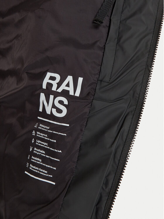 Rains Rains Μπουφάν μεταβατικό Unisex 15810 Μαύρο Regular Fit