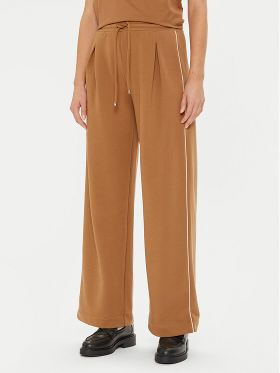 Max Mara Leisure Teplákové nohavice Curve 2426786068 Hnedá Regular Fit