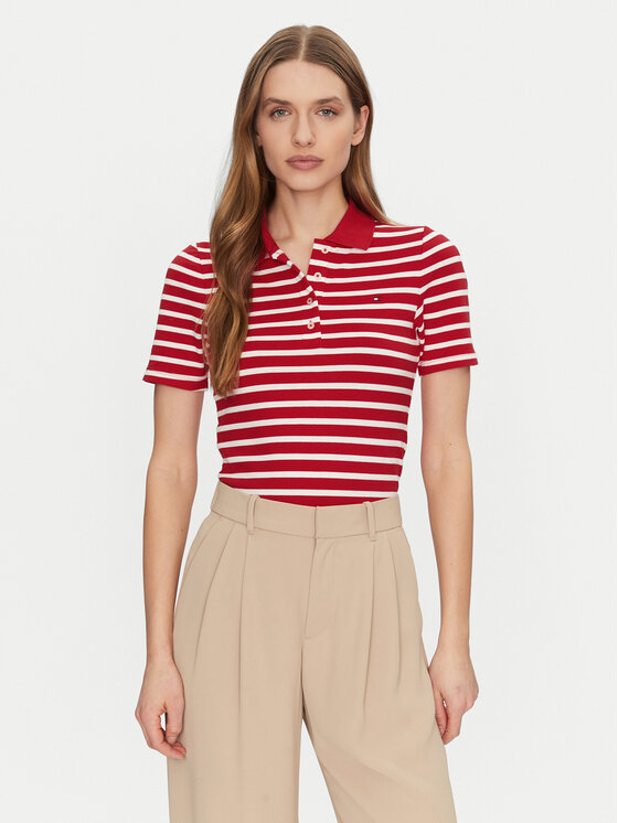 Tommy Hilfiger Tommy Hilfiger Polokošile 1985 WW0WW43225 Červená Slim Fit