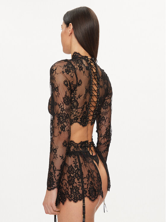 Hunkemöller Hunkemöller Блуза Mya 205075 Черен Slim Fit