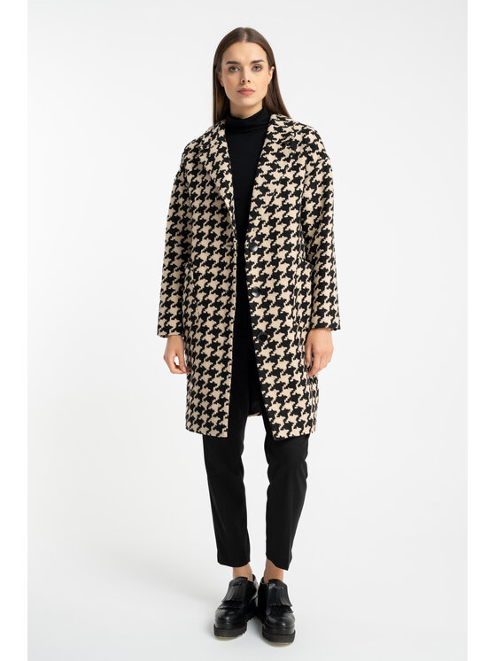 CLICK CLICK Zimní kabát 70-0015 Černá Regular Fit