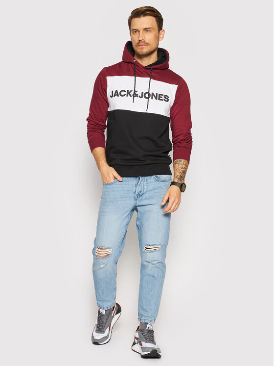 Felpa Logo Blocking 12172344 Bordeaux Regular Fit