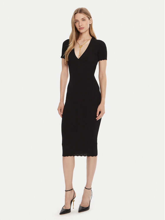 Elisabetta Franchi Elisabetta Franchi Kötött ruha AM-53S-51E2 Fekete Slim Fit