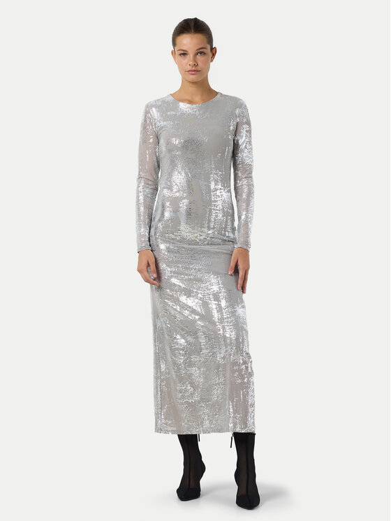 Noisy May Noisy May Cocktail obleka Lucia 27031914 Srebrna Regular Fit