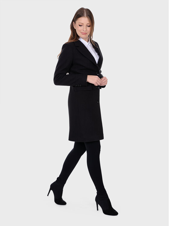 Evenemen Evenemen Płaszcz GIOVANA Czarny Regular Fit