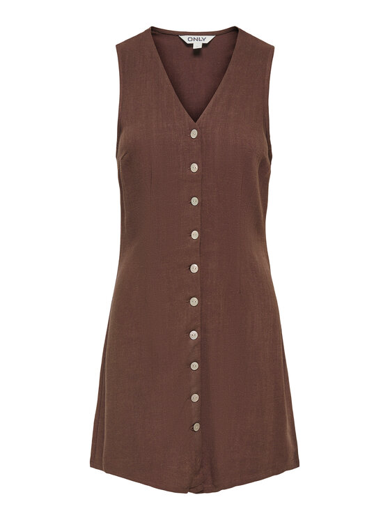 ONLY ONLY Vestito da giorno Siesta 15357797 Marrone scuro Regular Fit