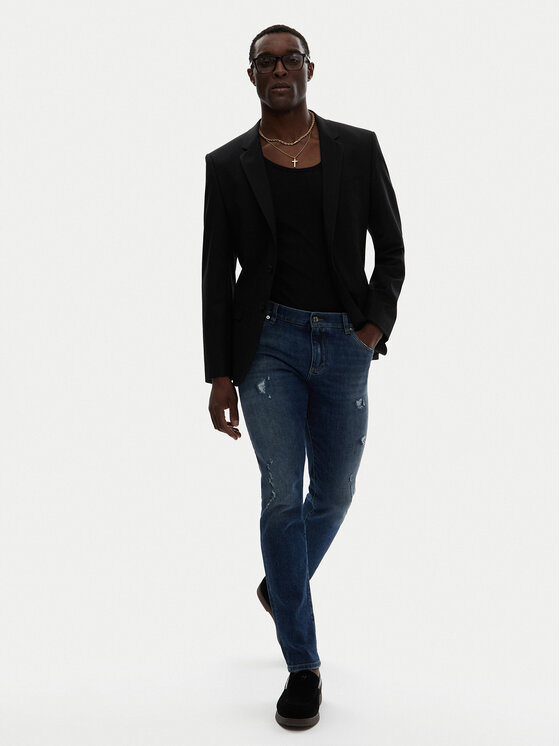 Dolce&Gabbana Dolce&Gabbana Jeans hlače GY07CD G8LN7 Mornarsko modra Slim Fit