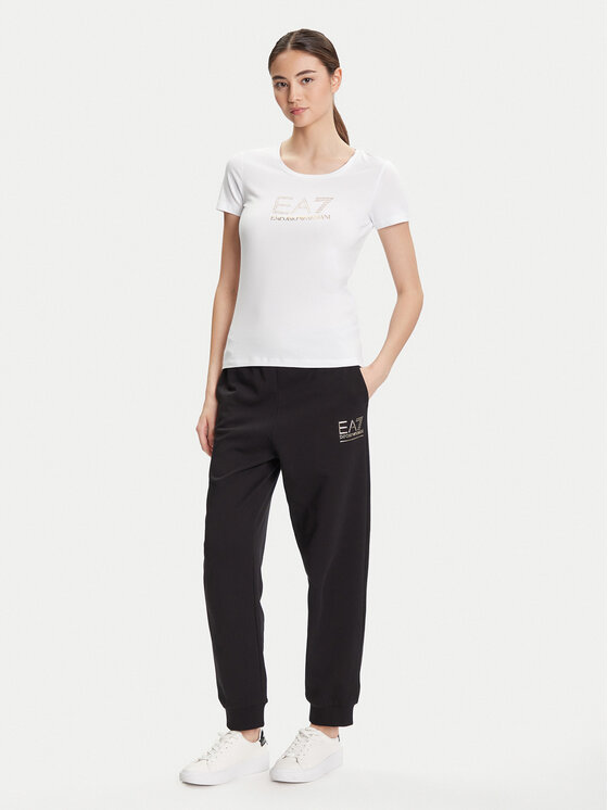 EA7 Emporio Armani EA7 Emporio Armani T-Shirt 8NTT67 TJDQZ 1100 Biały Skinny Fit