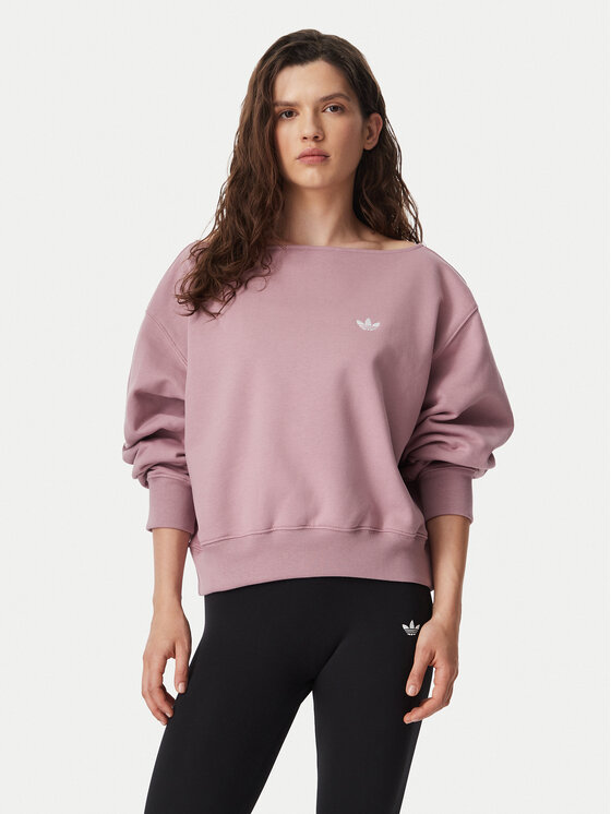 adidas Hanorac Essentials Fleece Boatneck Sweatshirt KT2284 Roz Regular Fit