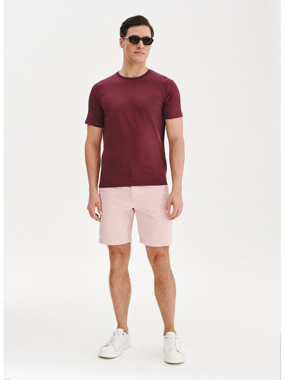 Pako Lorente Pako Lorente T-Shirt P25SF-TT-003 Bordowy Regular Fit