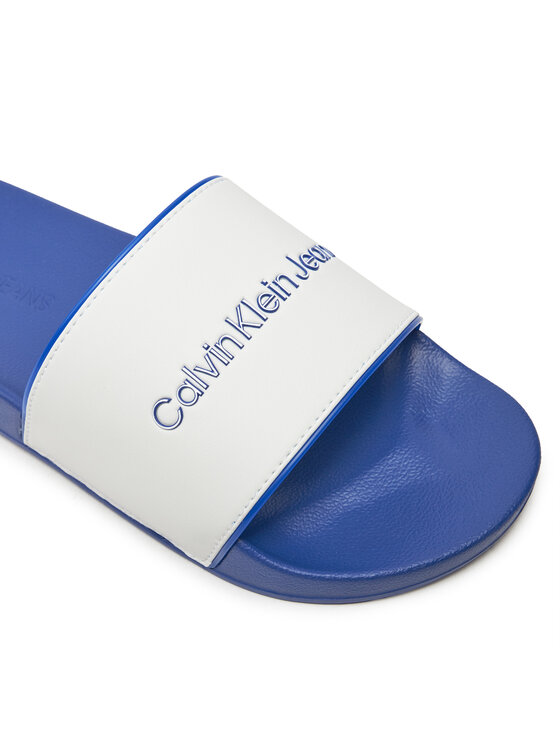 Calvin Klein Jeans Calvin Klein Jeans Klapki Slide Institutional YM0YM01019 Biały