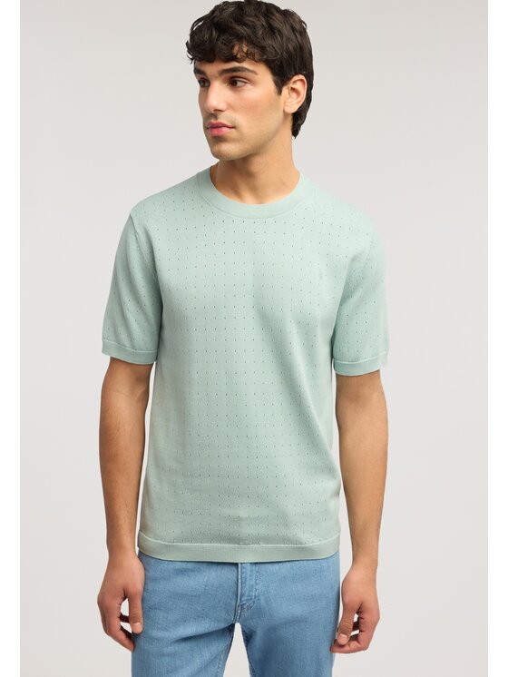 Trussardi Trussardi Sweter M0588000063N014 Turkusowy Regular Fit