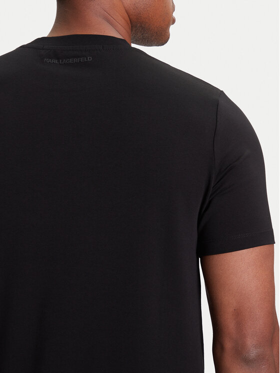 KARL LAGERFELD KARL LAGERFELD Tričko 755038 553235 Čierna Regular Fit