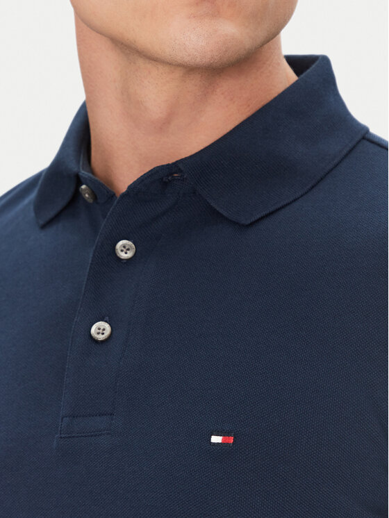 Tommy Hilfiger Tommy Hilfiger Polo 1985 MW0MW17771 Granatowy Slim Fit