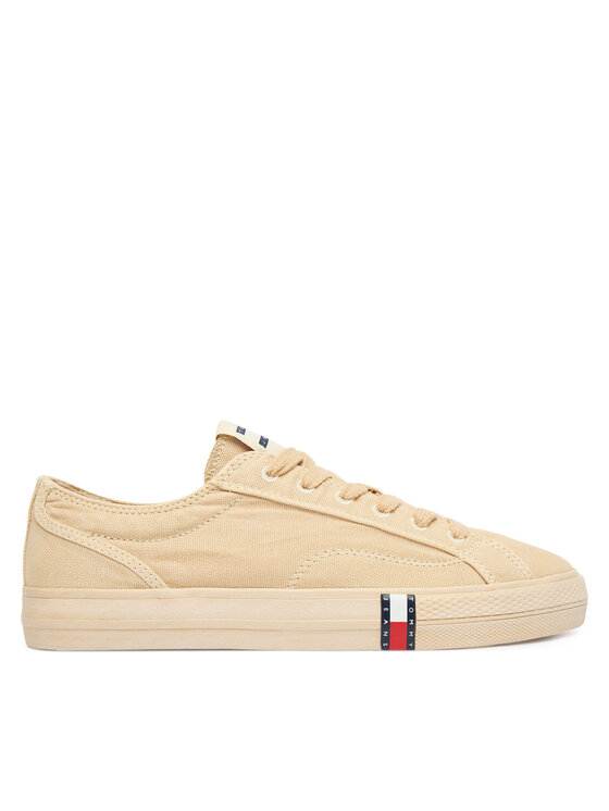 Tommy Jeans Tommy Jeans Tenis superge Archive Vulc Y2K Washed Canvas EN0EN02957 Bež