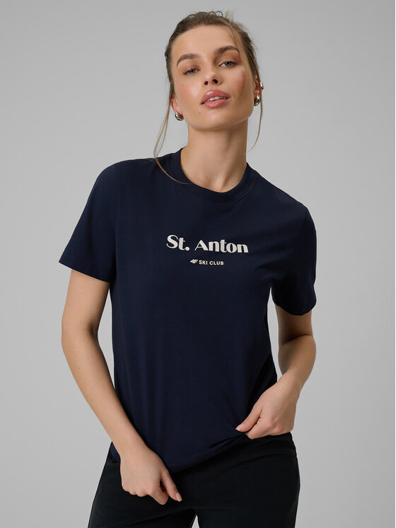 4F 4F T-Shirt SUMMIT BLISS Granatowy Loose Fit