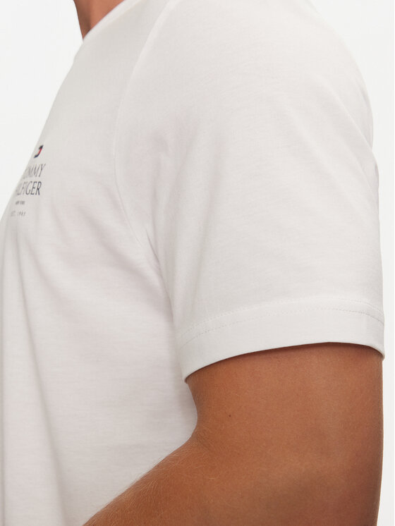 Tommy Hilfiger Tommy Hilfiger T-krekls MW0MW36500 Balts Regular Fit