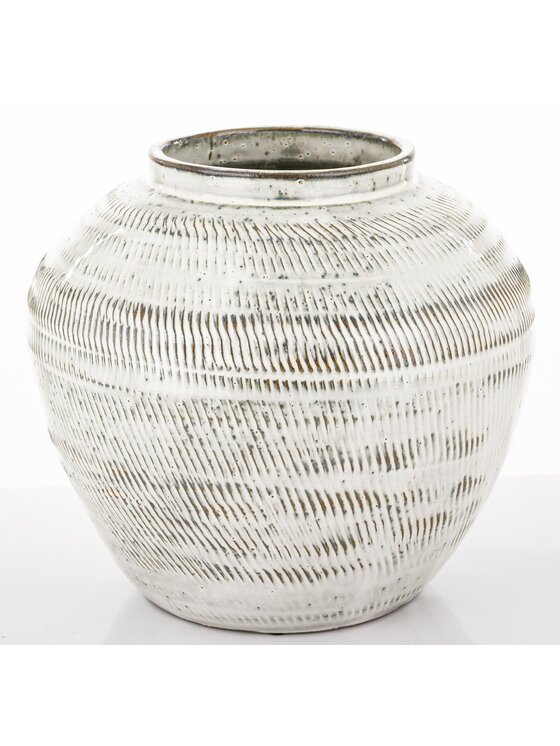 MIAhome MIAhome Wazon ceramiczny 22x24,5x24,5 cm HUGLI Beżowy