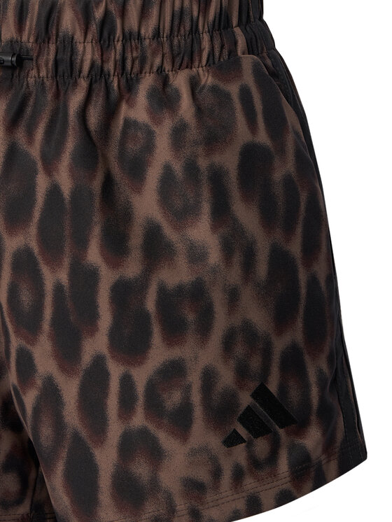 adidas adidas Športové kraťasy Seasonal Essentials Leopard Print JZ0199 Hnedá Regular Fit