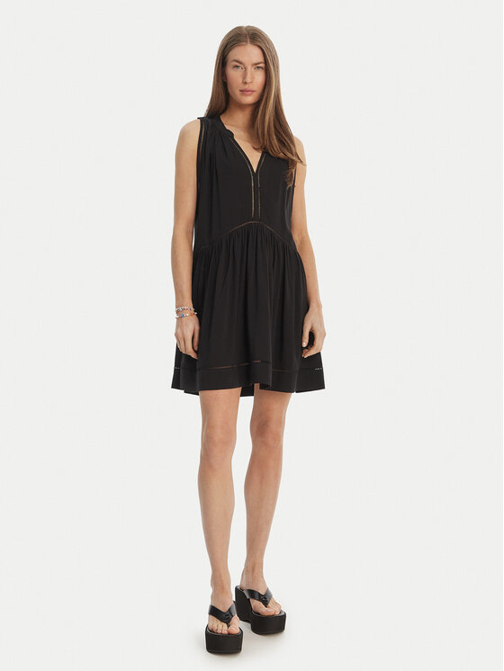 Seafolly Seafolly Ljetna haljina Ladder Detail 52931-DR Crna Relaxed Fit