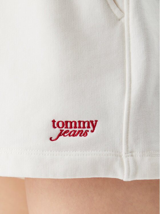 Tommy Jeans Tommy Jeans Sportske kratke hlače Script DW0DW20353 Écru Regular Fit