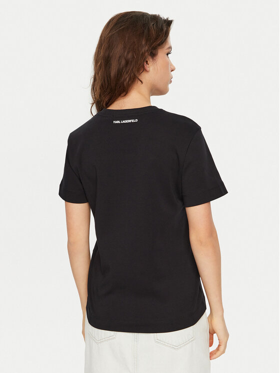 KARL LAGERFELD KARL LAGERFELD T-shirt A1W17021 Crna Regular Fit
