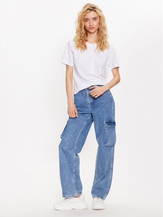 Iceberg Iceberg T-Shirt 23EI1P0F013639A Λευκό Regular Fit