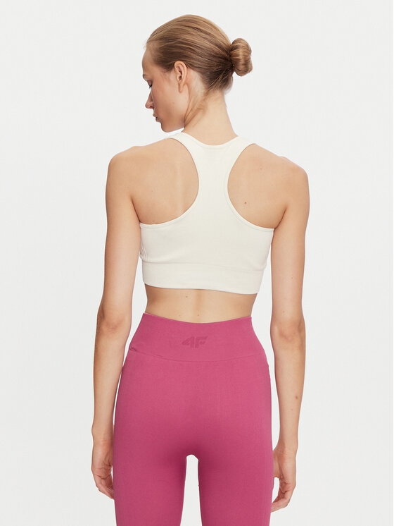 4F 4F Reggiseno sportivo 4FWAW24USBAF141 Écru