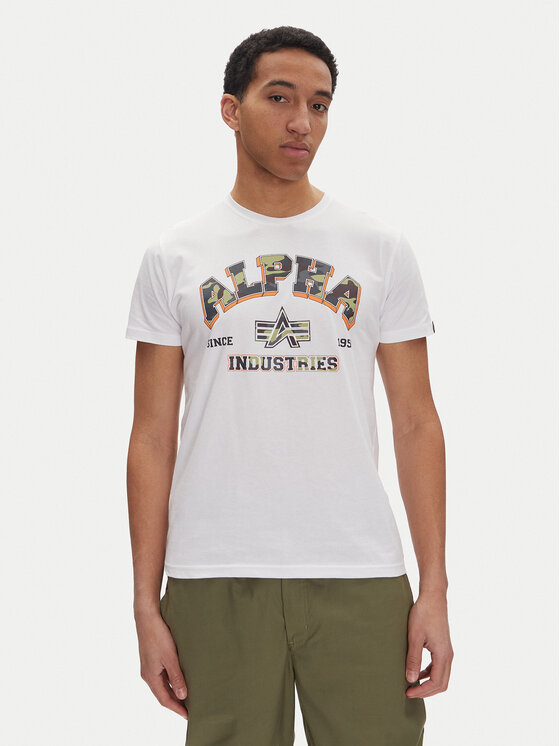 Alpha Industries Alpha Industries T-krekls Small Logo 146511 Balts Regular Fit