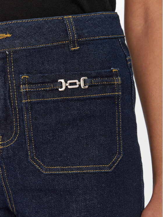 Morgan Morgan Jeansy 251-PSOFT Granatowy Wide Leg