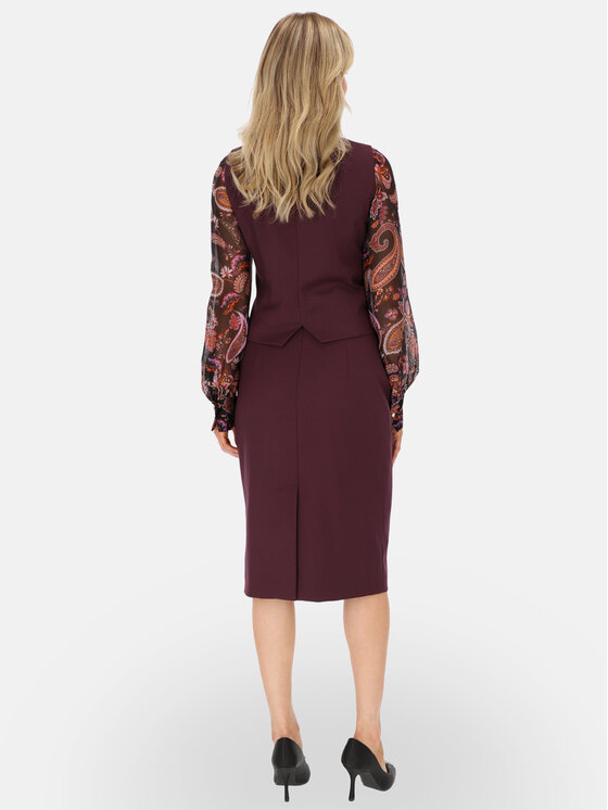 L’AF L’AF Kamizelka Donna Bordowy Regular Fit