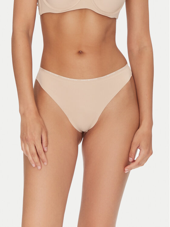 Tommy Hilfiger Tommy Hilfiger Kalhotky string UW0UW05214 Béžová