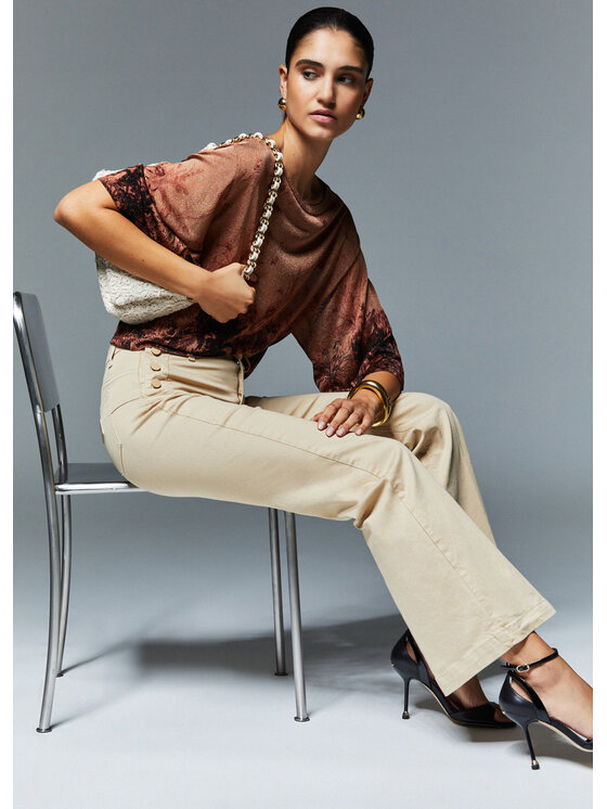 Liu Jo Liu Jo Pantaloni di tessuto WA6403T367A41208 Beige Regular Fit