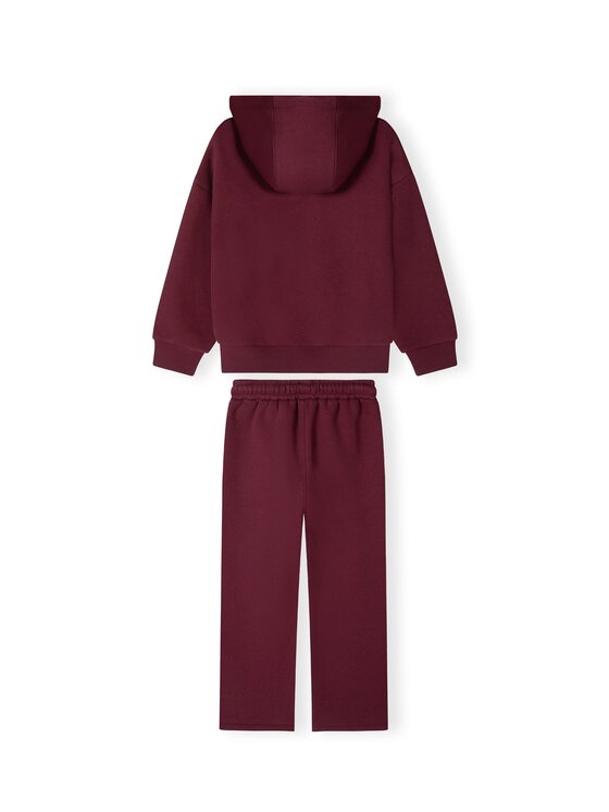 minoti minoti Komplet dresowy 32FLEECE164 Bordowy Wide Leg