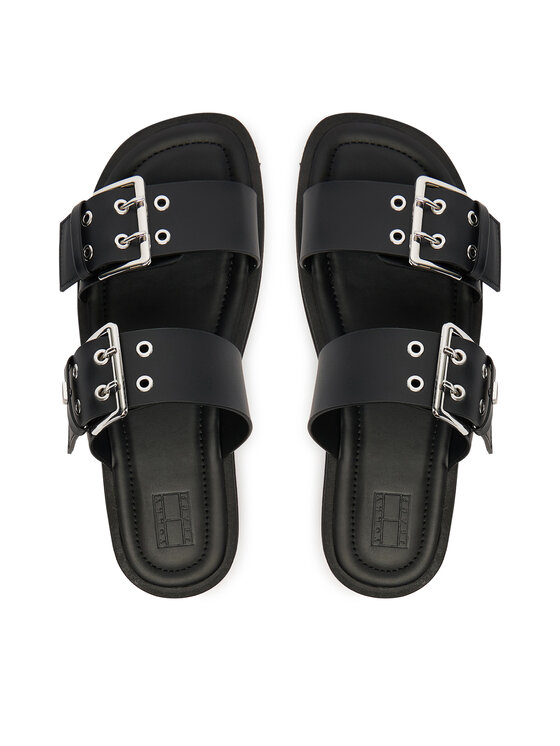 Tommy Jeans Tommy Jeans Παντόφλες Tjw Buckle Straps Sandal EN0EN02966 Μαύρο