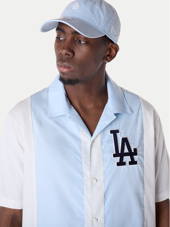 New Era New Era Koszula LA Dodgers Stripe Revere 60596335 Biały Regular Fit