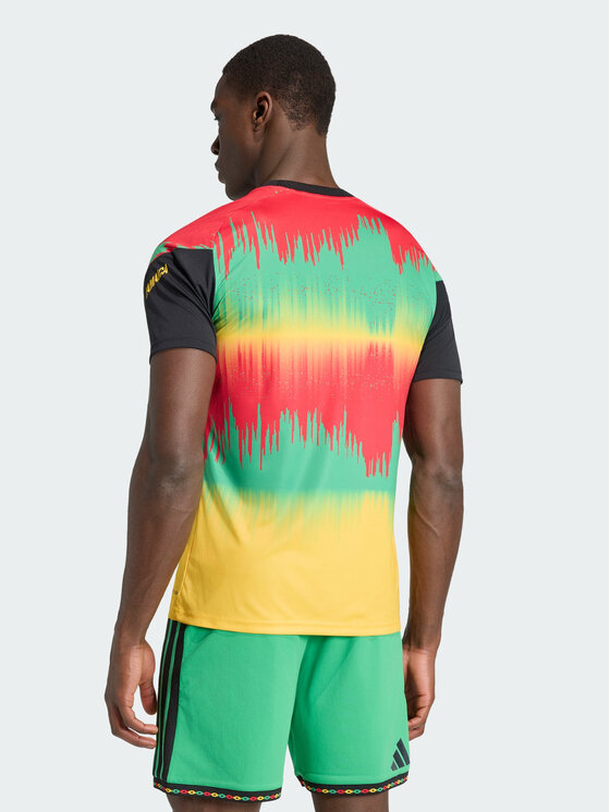 adidas adidas Koszulka techniczna Jamaica 26 x Bob Marley Home Pre Match Jersey Żółty Slim Fit