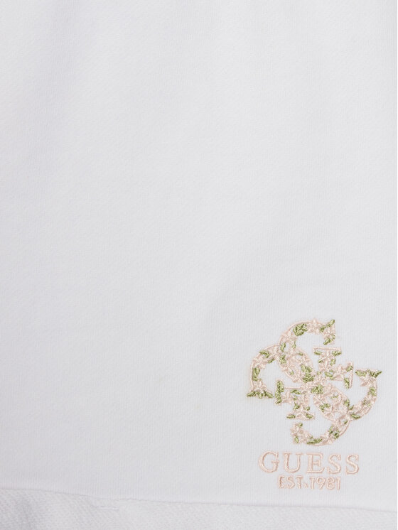 Guess Guess Športové kraťasy J5GD24 KA6R4 Biela Relaxed Fit