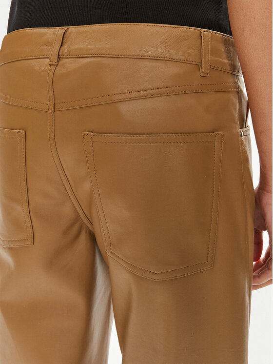 2NDDAY 2NDDAY Pantaloni di pelle Loke 2000563642 Marrone Straight Leg