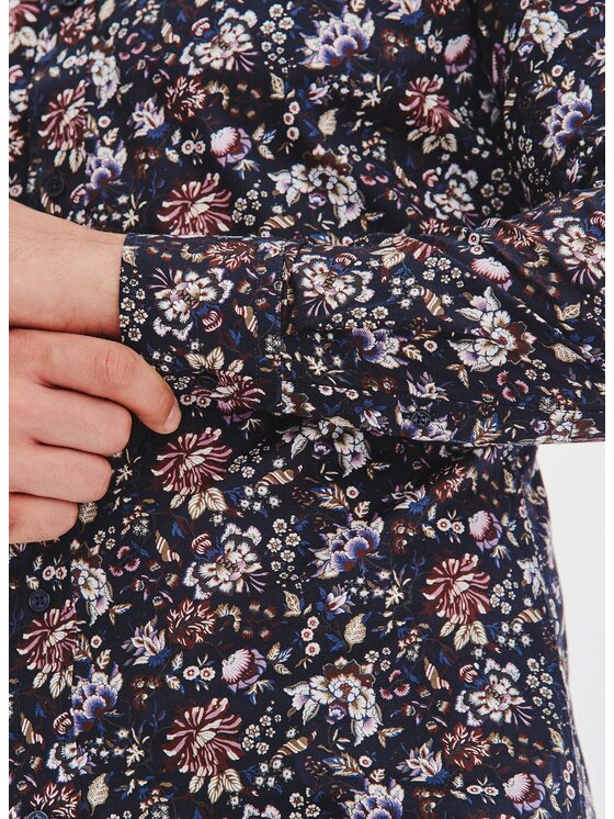 Pako Lorente Pako Lorente Koszula P25WF-1X-055 Granatowy Slim Fit