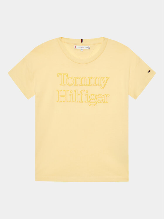 Tommy Hilfiger T-krekls KG0KG07264 D Dzeltens Regular Fit